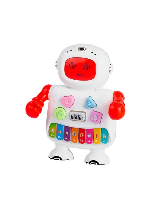 Piano Organeta Robot Interactivo Musical Bebes Niño +bateria