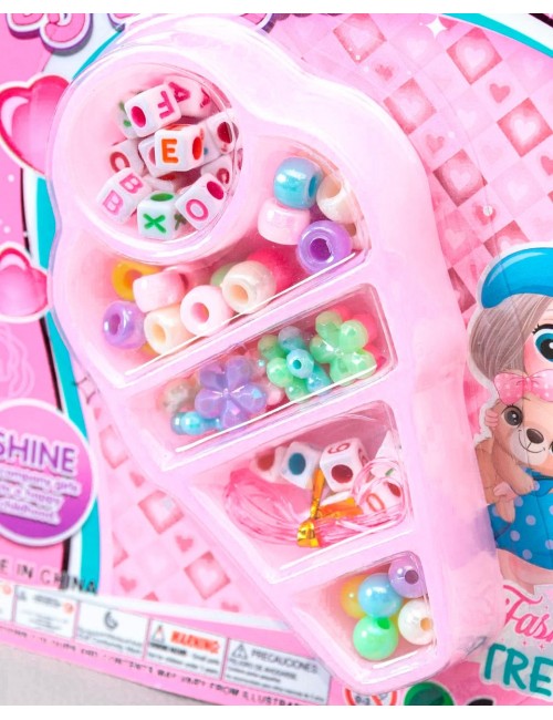 Set Kit Para Hacer Pulseras Brazaletes Pedreria Niñas