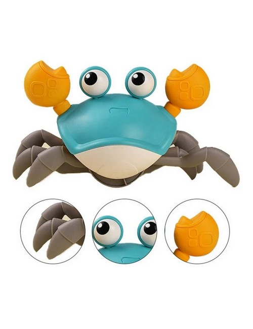 Juguete De Cangrejo Recargable Interactivo Musical Camina