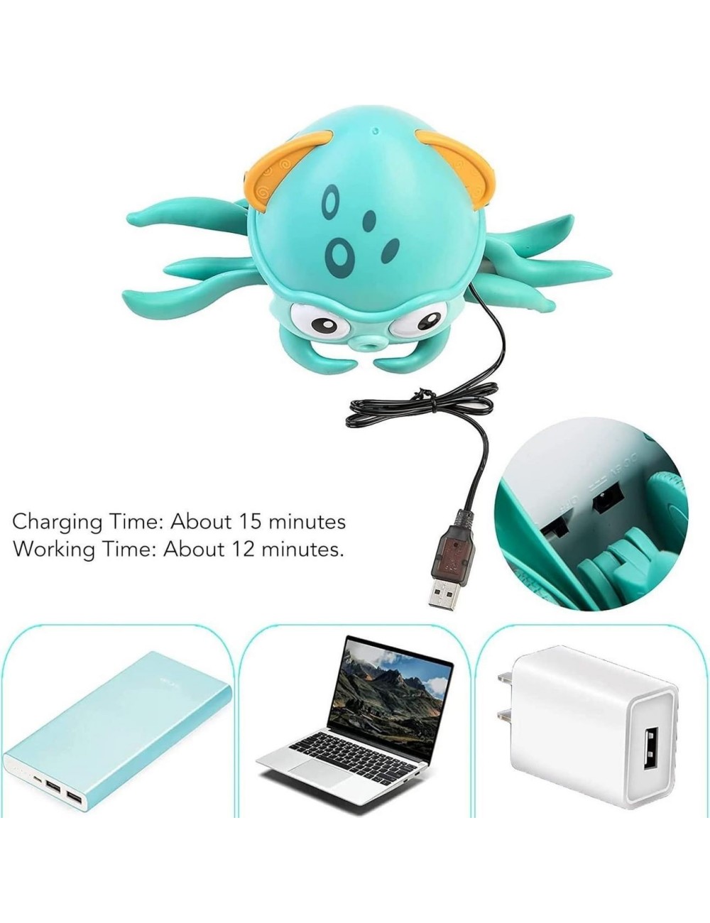 Juguete De Pulpo Recargable Interactivo Niño Musical Camina