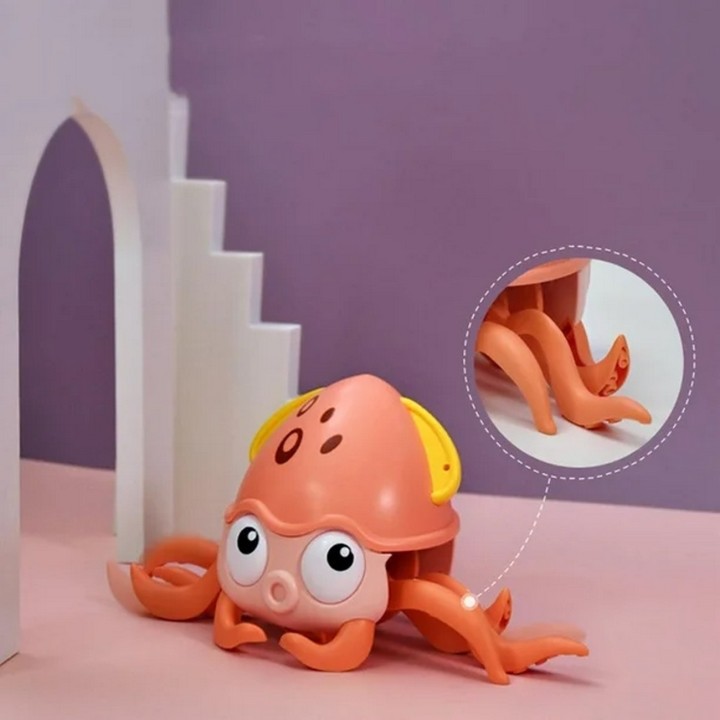 Juguete De Pulpo Recargable Interactivo Niño Musical Camina