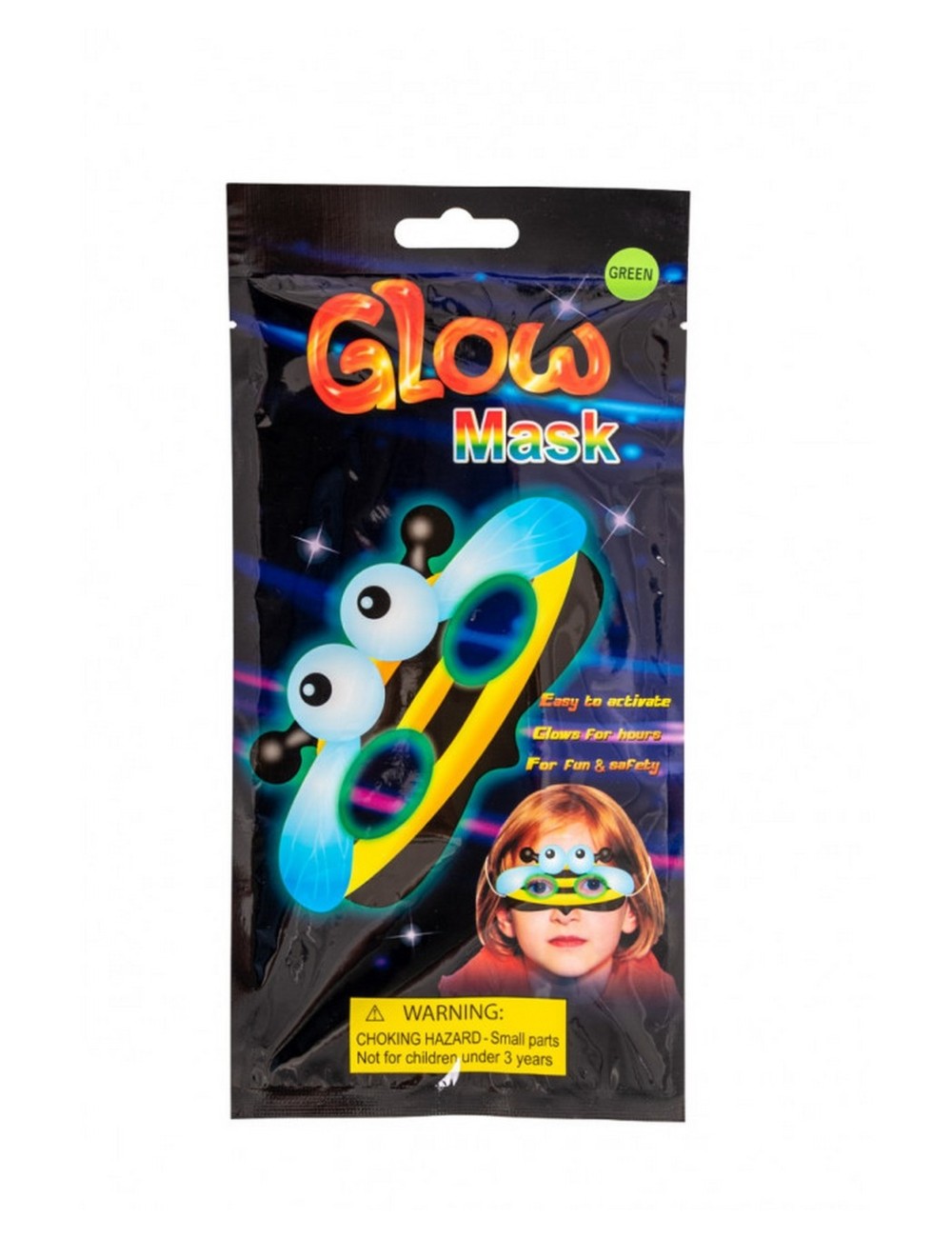 Antifaz Mascara Glow Neón Party Fiesta Hora Loca X 6 Unidad