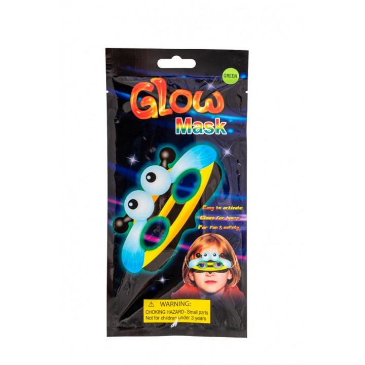 Antifaz Mascara Glow Neón Party Fiesta Hora Loca X 6 Unidad