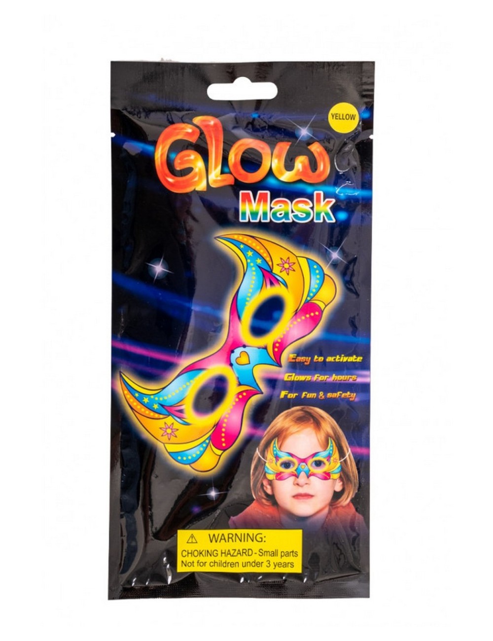 Antifaz Mascara Glow Neón Party Fiesta Hora Loca X 6 Unidad
