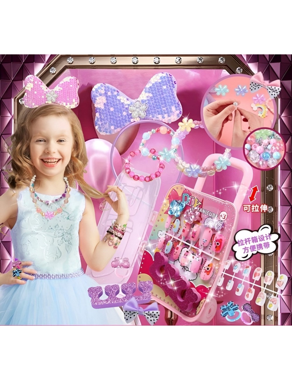 Set Kit Para Hacer Pulseras Brazaletes Collares Pedreria