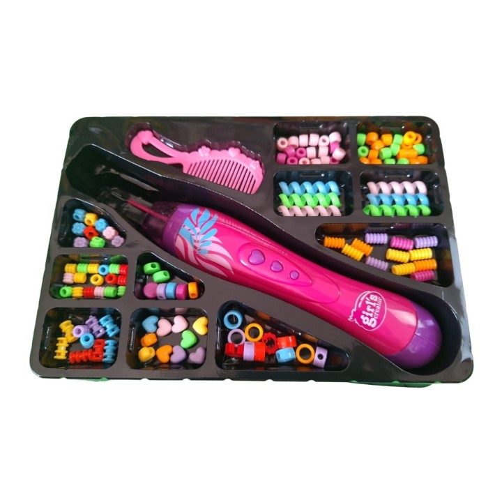 Set Kit Para Hacer Pulseras Peinados Trenzas Cabello Fashion