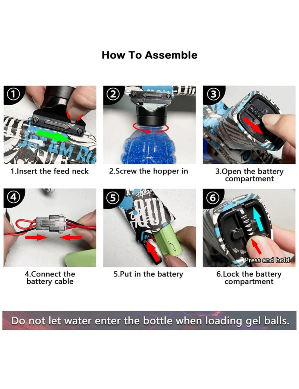 Pistola De Hidrogel Ak47 Automatica Electrica + Accesorios