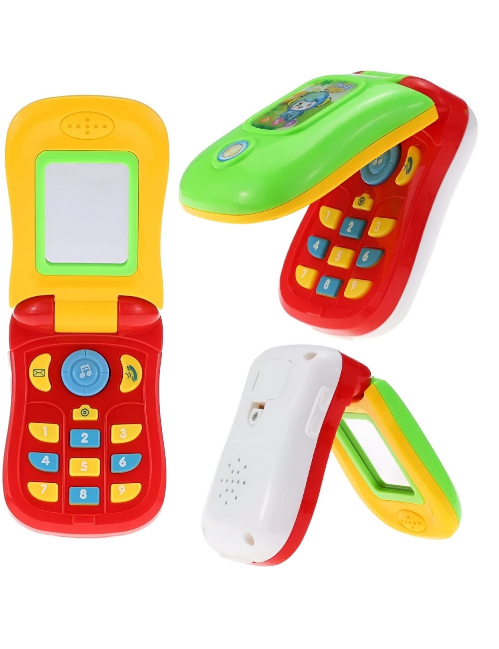 Teléfono Juguete Celular Musical Espejo Bebe Niño + Baterias