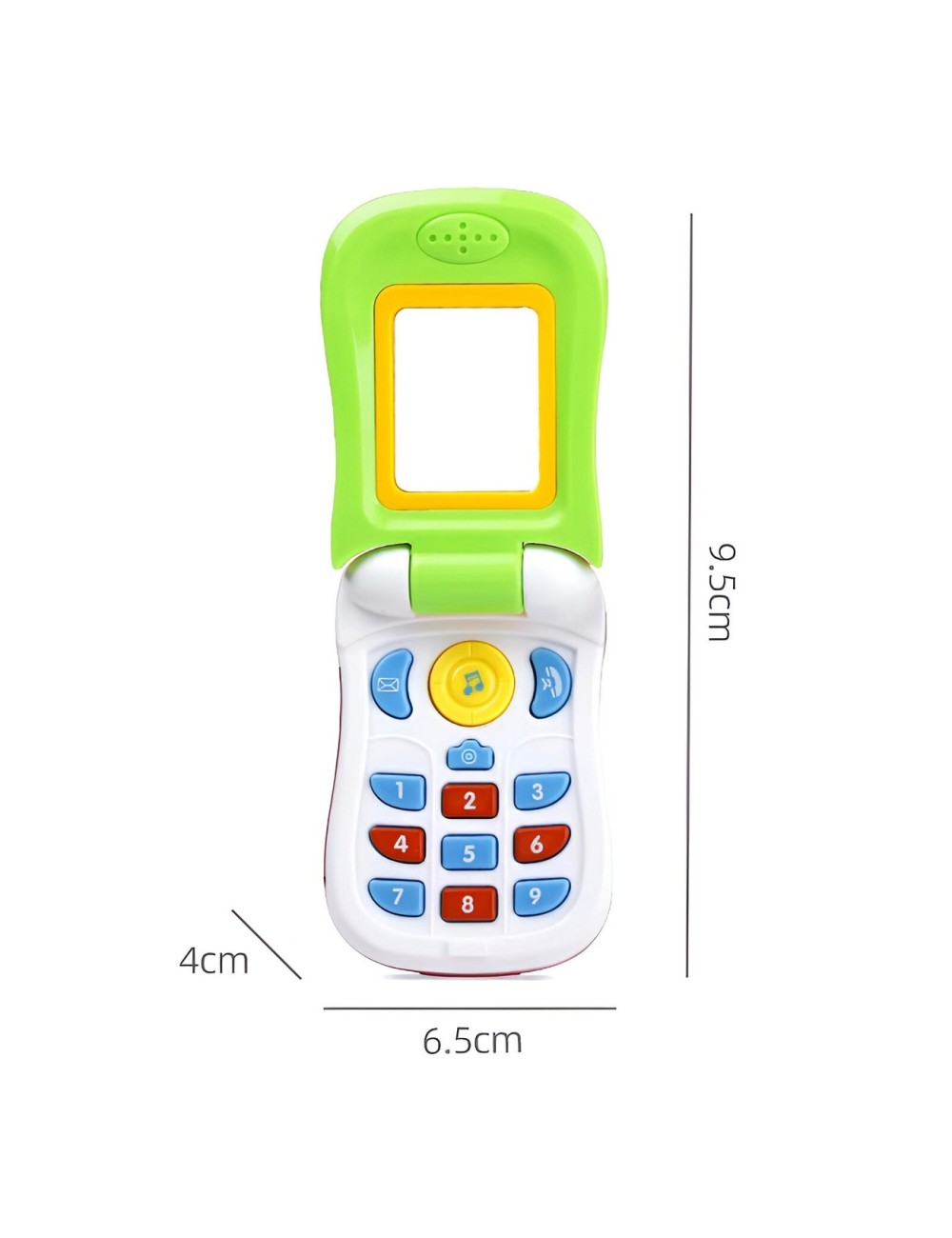 Teléfono Juguete Celular Musical Espejo Bebe Niño + Baterias