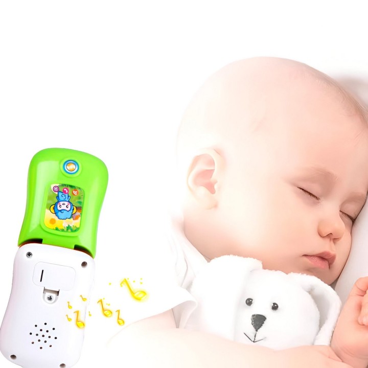 Teléfono Juguete Celular Musical Espejo Bebe Niño + Baterias