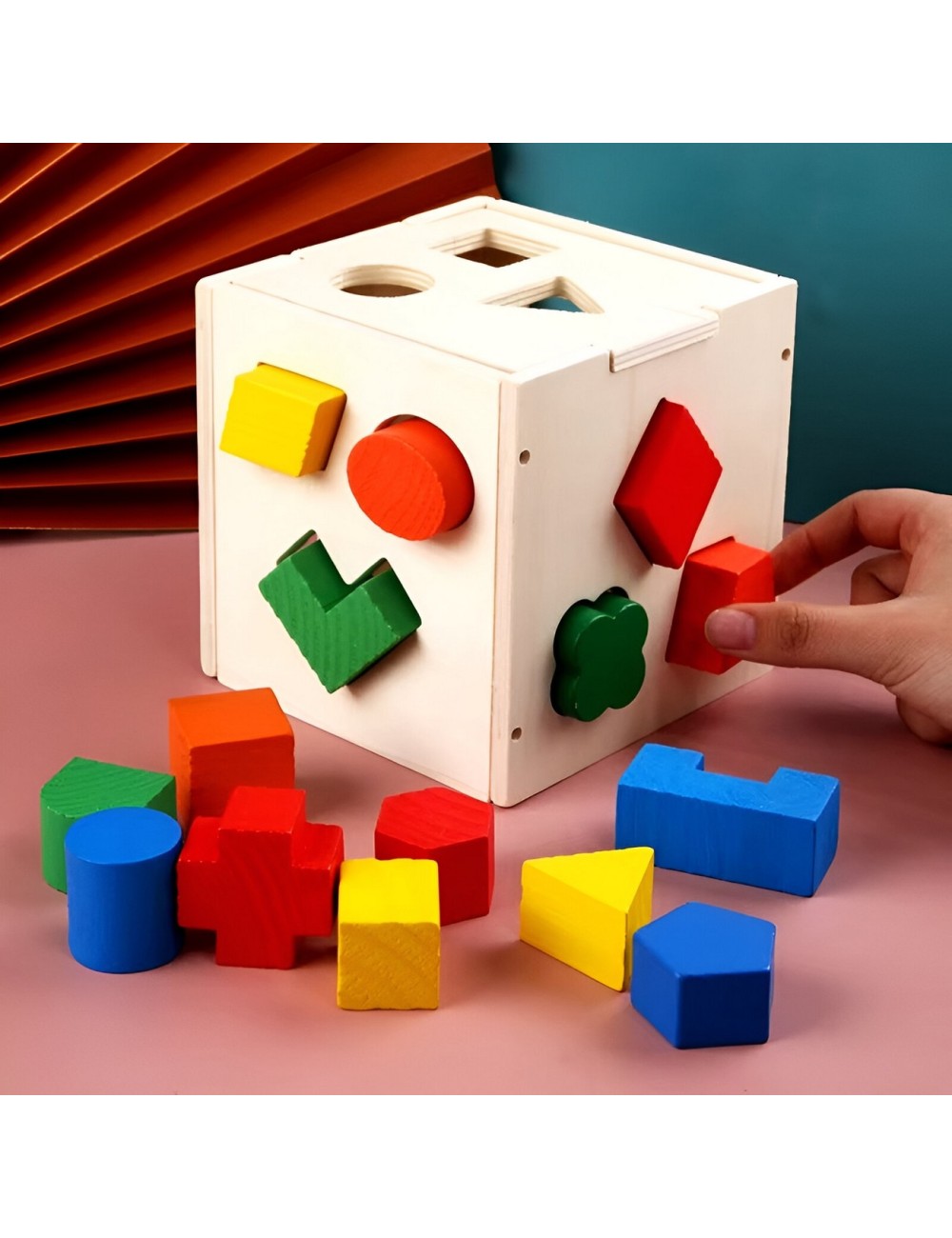 Juego Cubo Encastre Figura Geometria Colores Desarrollo niño DM1040