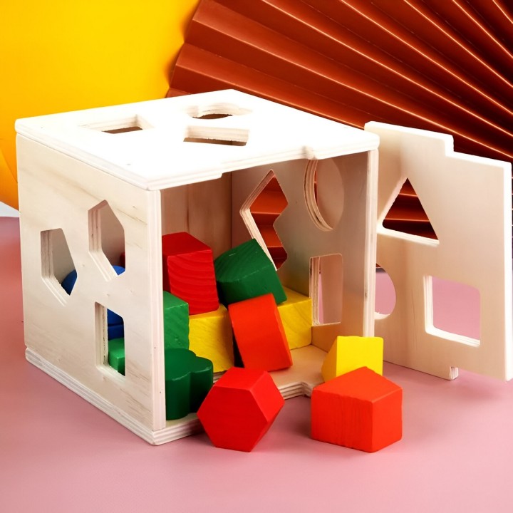 Juego Cubo Encastre Figura Geometria Colores Desarrollo niño DM1040