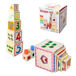 Juego Set Cubos Encastre Figura Geometria Desarrollo Motriz