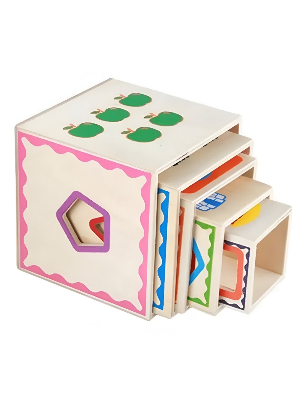 Juego Set Cubos Encastre Figura Geometria Desarrollo Motriz