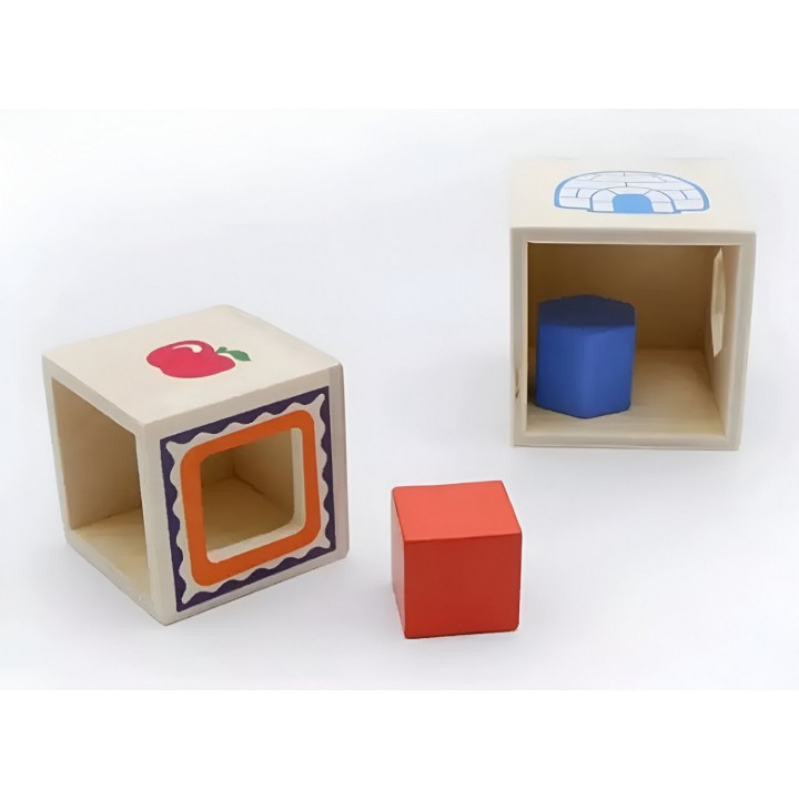 Juego Set Cubos Encastre Figura Geometria Desarrollo Motriz