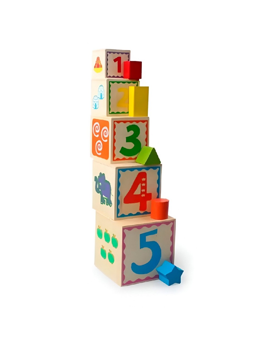 Juego Set Cubos Encastre Figura Geometria Desarrollo Motriz