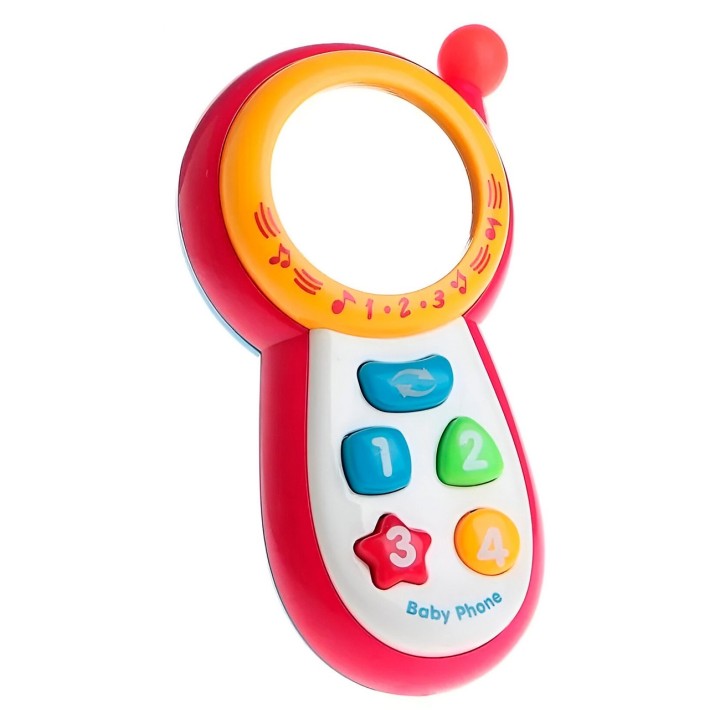 Teléfono Celular Juguete Musical Espejo Bebe Niño + Baterias