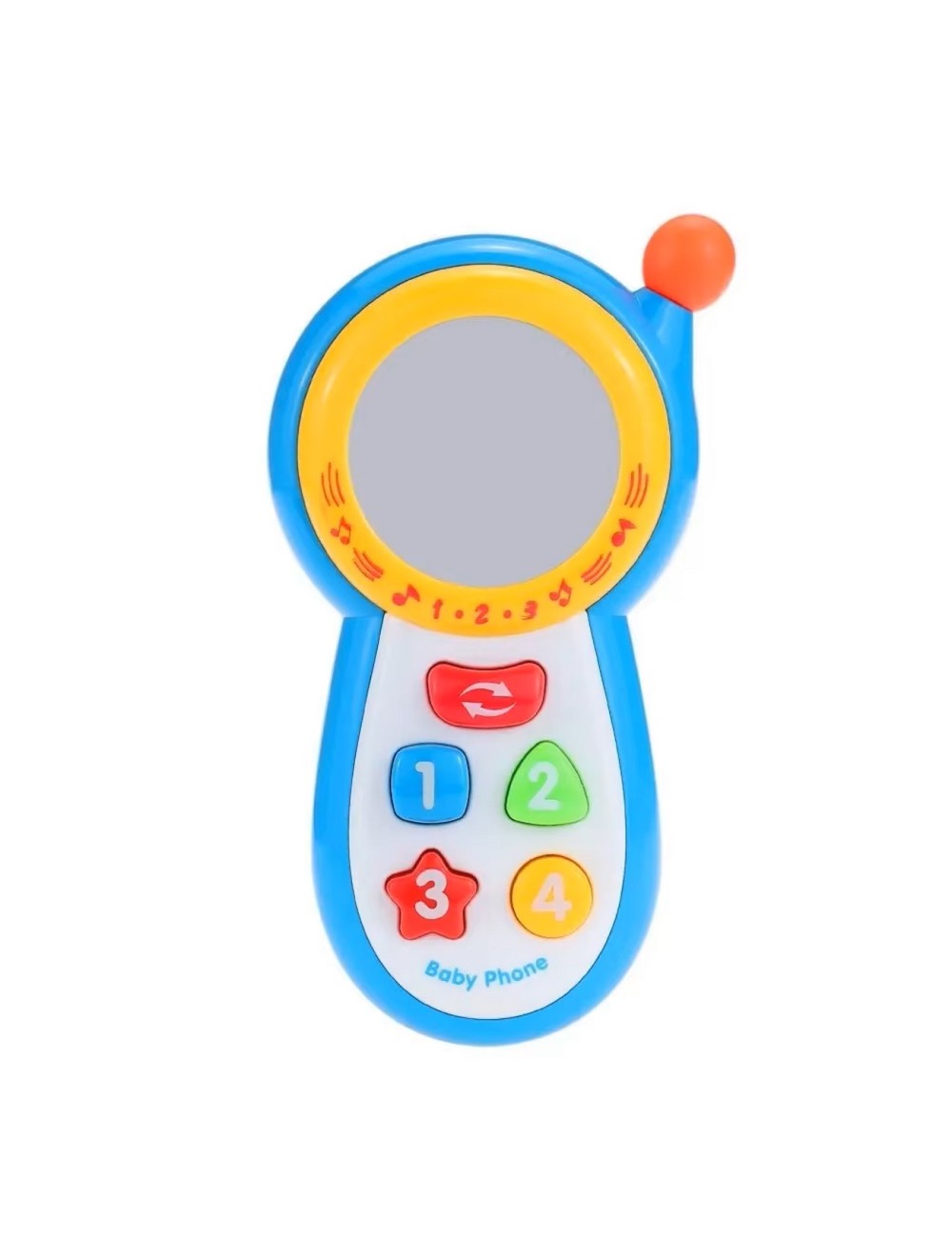 Teléfono Celular Juguete Musical Espejo Bebe Niño + Baterias