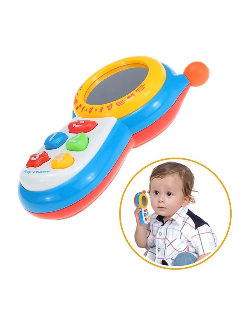 Teléfono Celular Juguete Musical Espejo Bebe Niño + Baterias