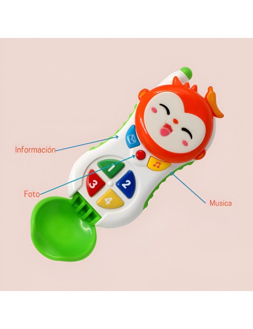 Teléfono Celular Juguete Musical Monkey Hello Bebe + Bateria