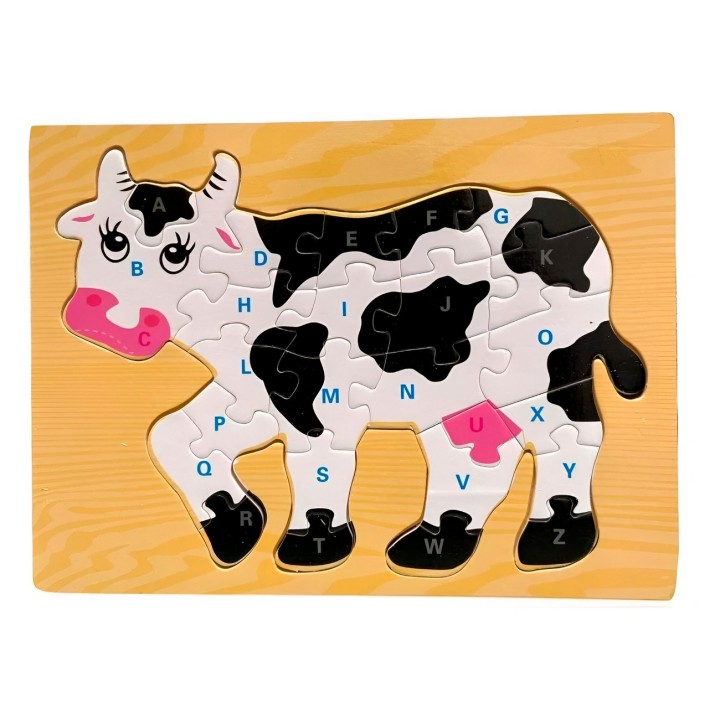 Rompecabezas Vaca Interactivo 3d Juego Didactico Colores