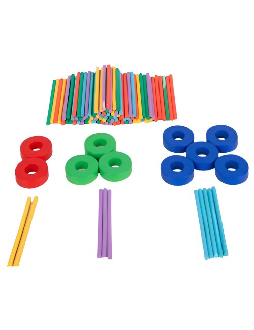 Juego Torre Cuenta Apilable Encastre Color Desarrollo Motriz