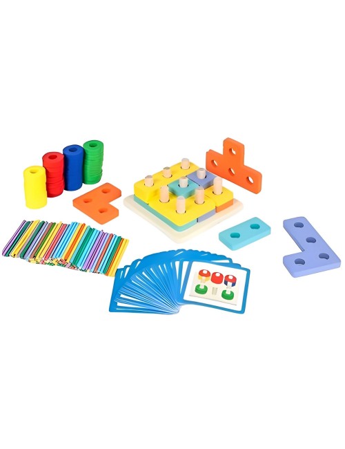 Juego Torre Cuenta Apilable Encastre Color Desarrollo Motriz