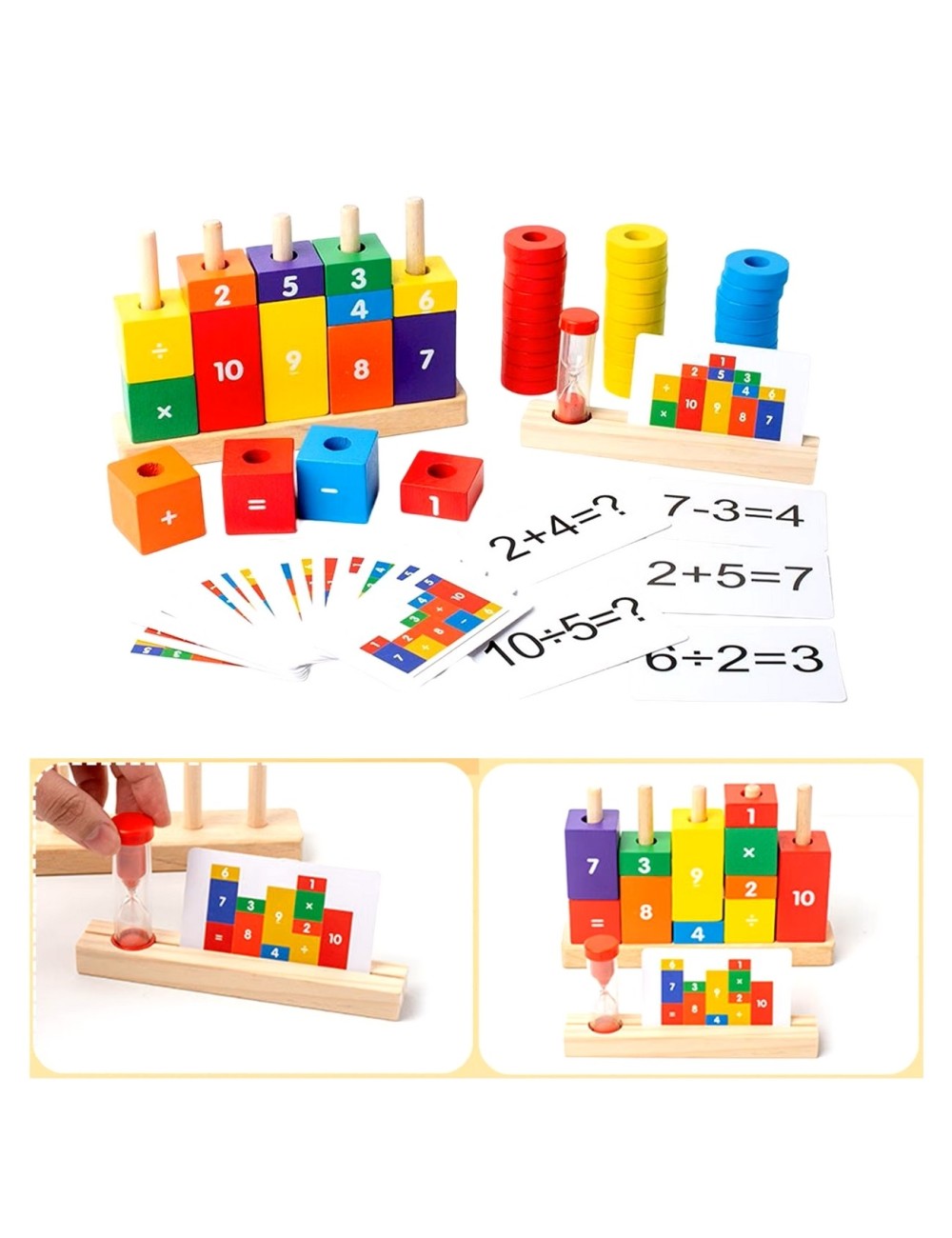 Juego Columnas Aritmeticas Figuras Encastre Matematicas