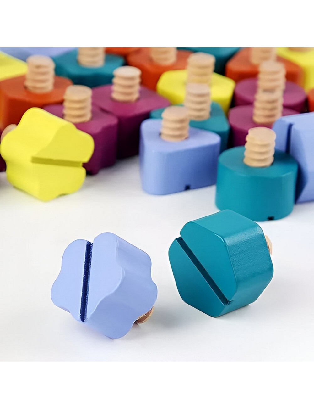 Juego De Mesa Enrosque Encaje Figuras Geometricas Desarrollo