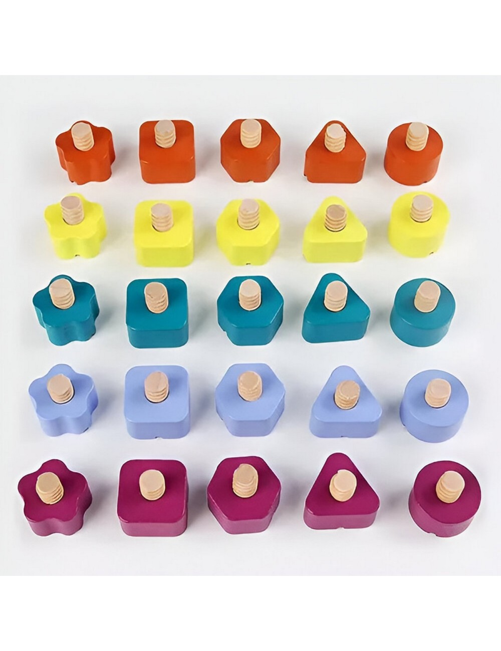 Juego De Mesa Enrosque Encaje Figuras Geometricas Desarrollo