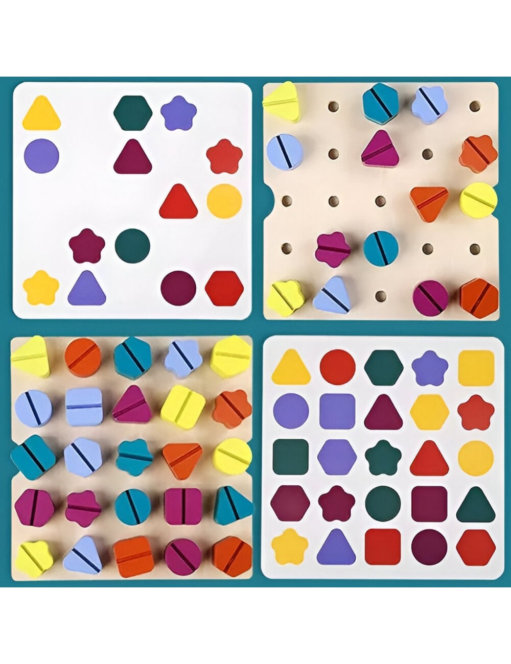 Juego De Mesa Enrosque Encaje Figuras Geometricas Desarrollo