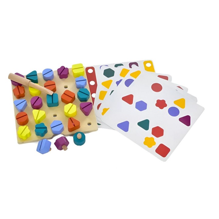 Juego De Mesa Enrosque Encaje Figuras Geometricas Desarrollo