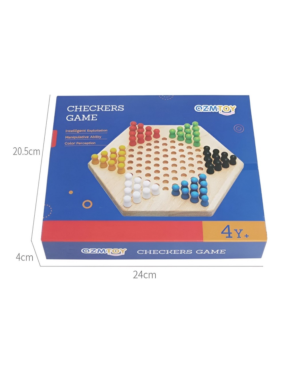 Juego Madera De Mesa Damas Chinas 6 Jugadores Checkers Game