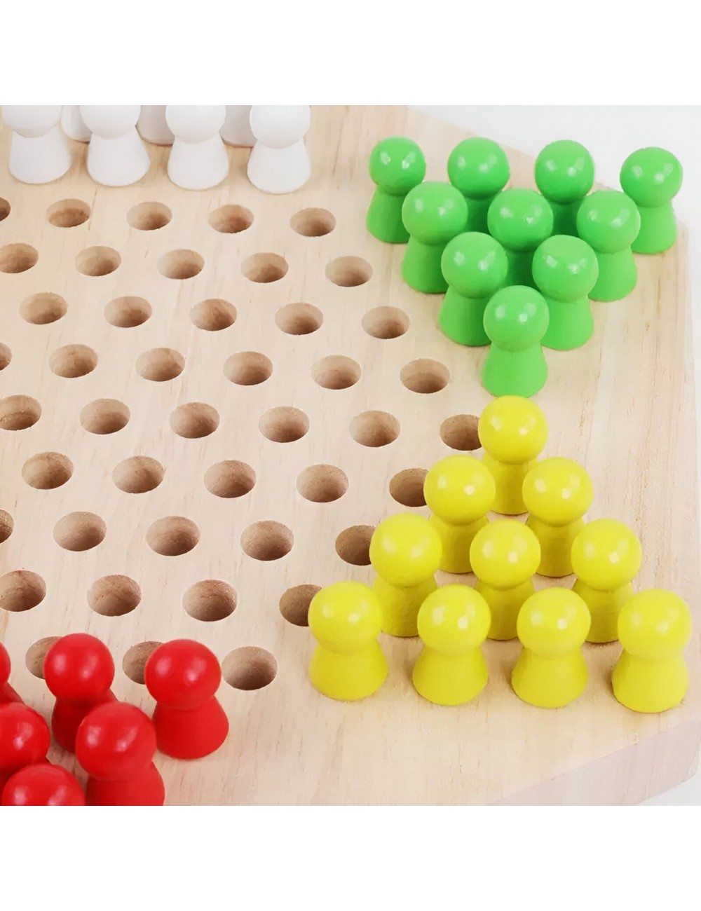 Juego Madera De Mesa Damas Chinas 6 Jugadores Checkers Game