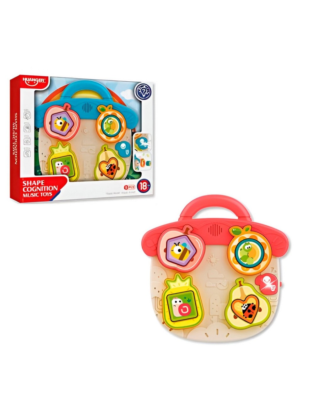 Juguete Encastre Figuras Colores Frutas Sonido + Baterias