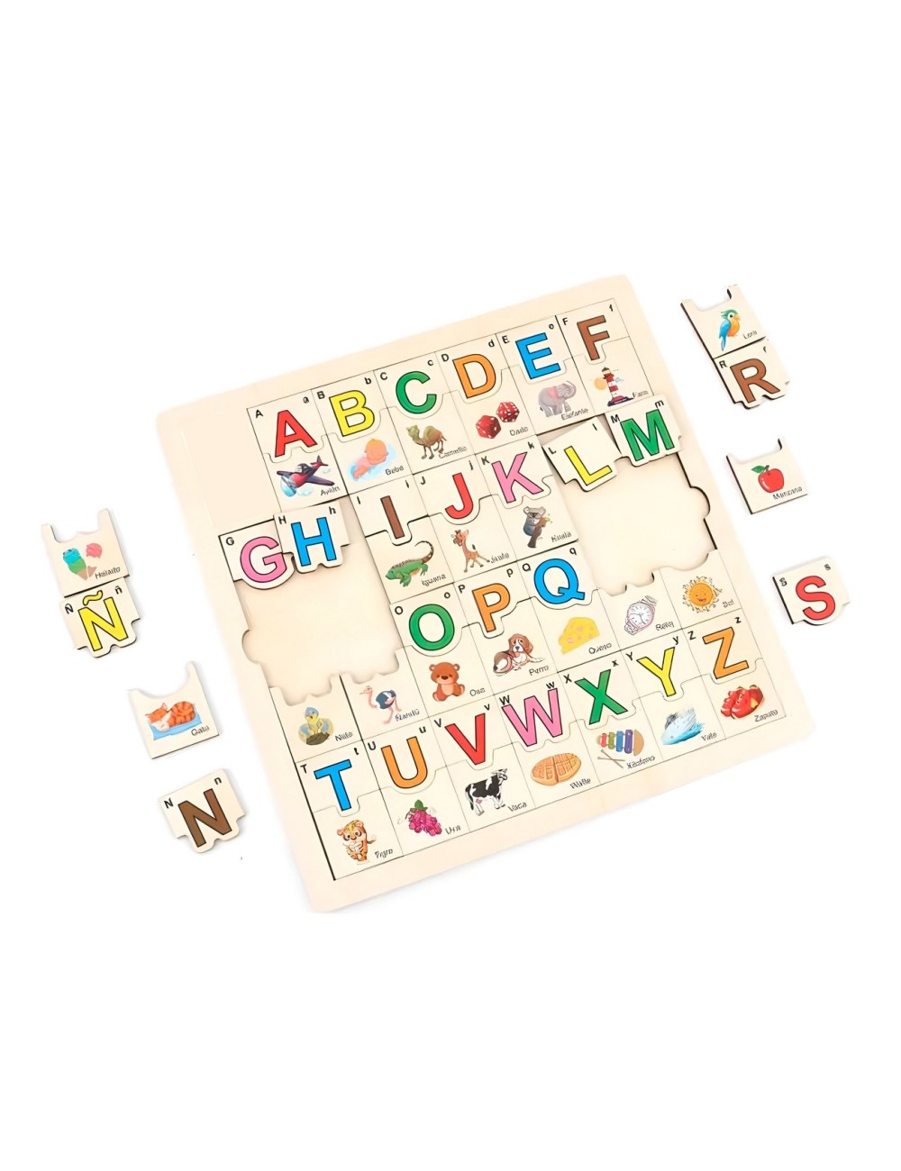 Rompecabezas Didáctico Juego Interactivo Abecedario Colores