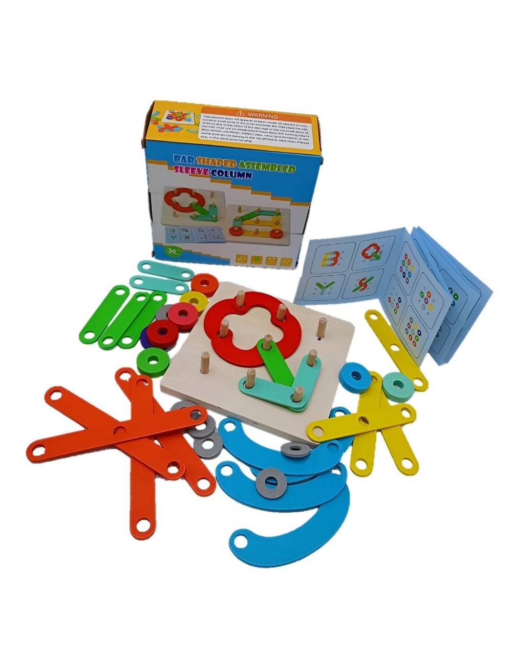 Tablero Geométrico Montessori De Madera Para Niños Figuras