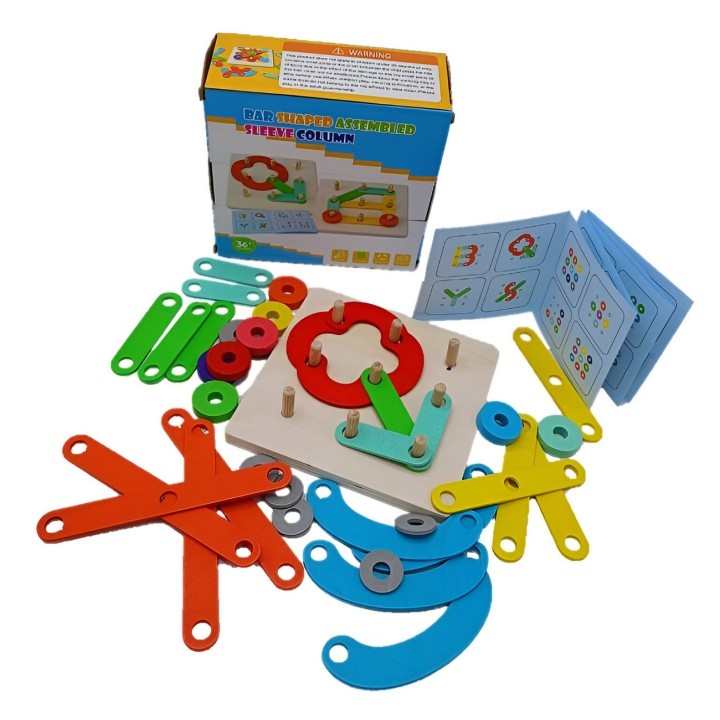 Tablero Geométrico Montessori De Madera Para Niños Figuras