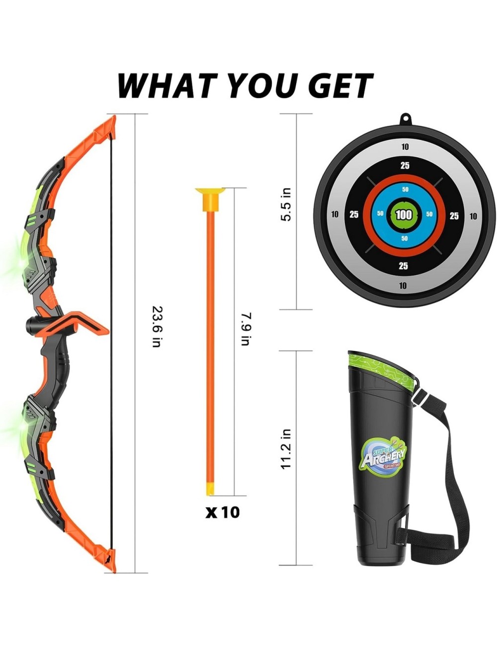 Juguete Arco Flechas Unisex Tiro Al Blanco Niños Punteria