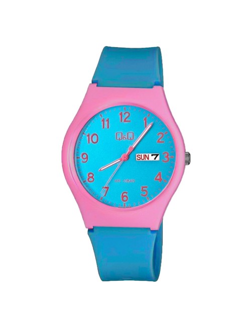 Reloj Q&q Qyq Deportivo Colores Pastel Impermeable + Estuche