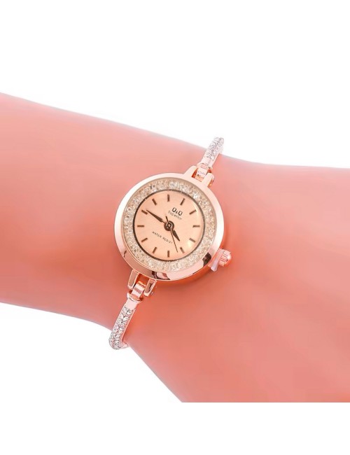 Reloj Q&q Qyq Murano Elegante Star Diamond Mujer +estuche