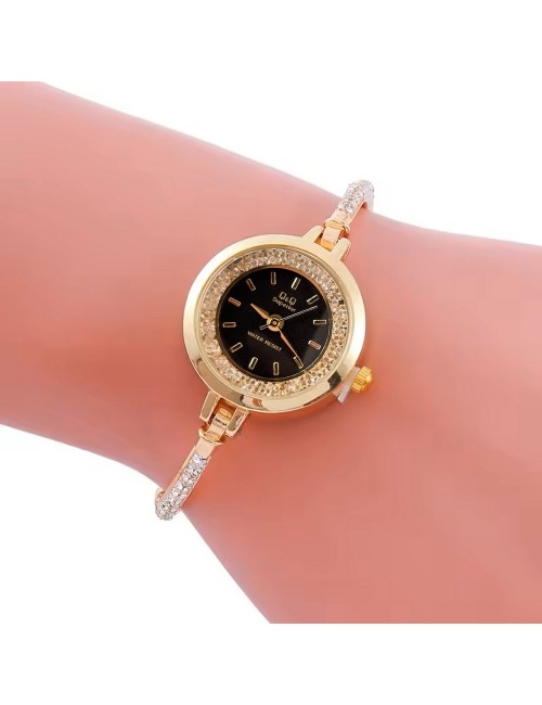 Reloj Q&q Qyq Murano Elegante Star Diamond Mujer +estuche