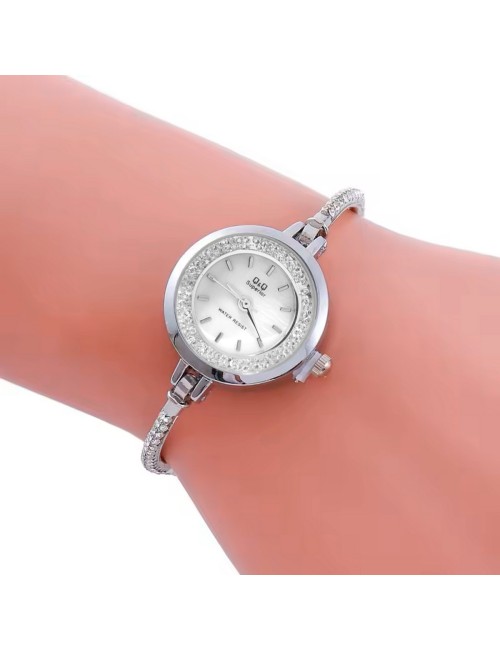 Reloj Q&q Qyq Murano Elegante Star Diamond Mujer +estuche