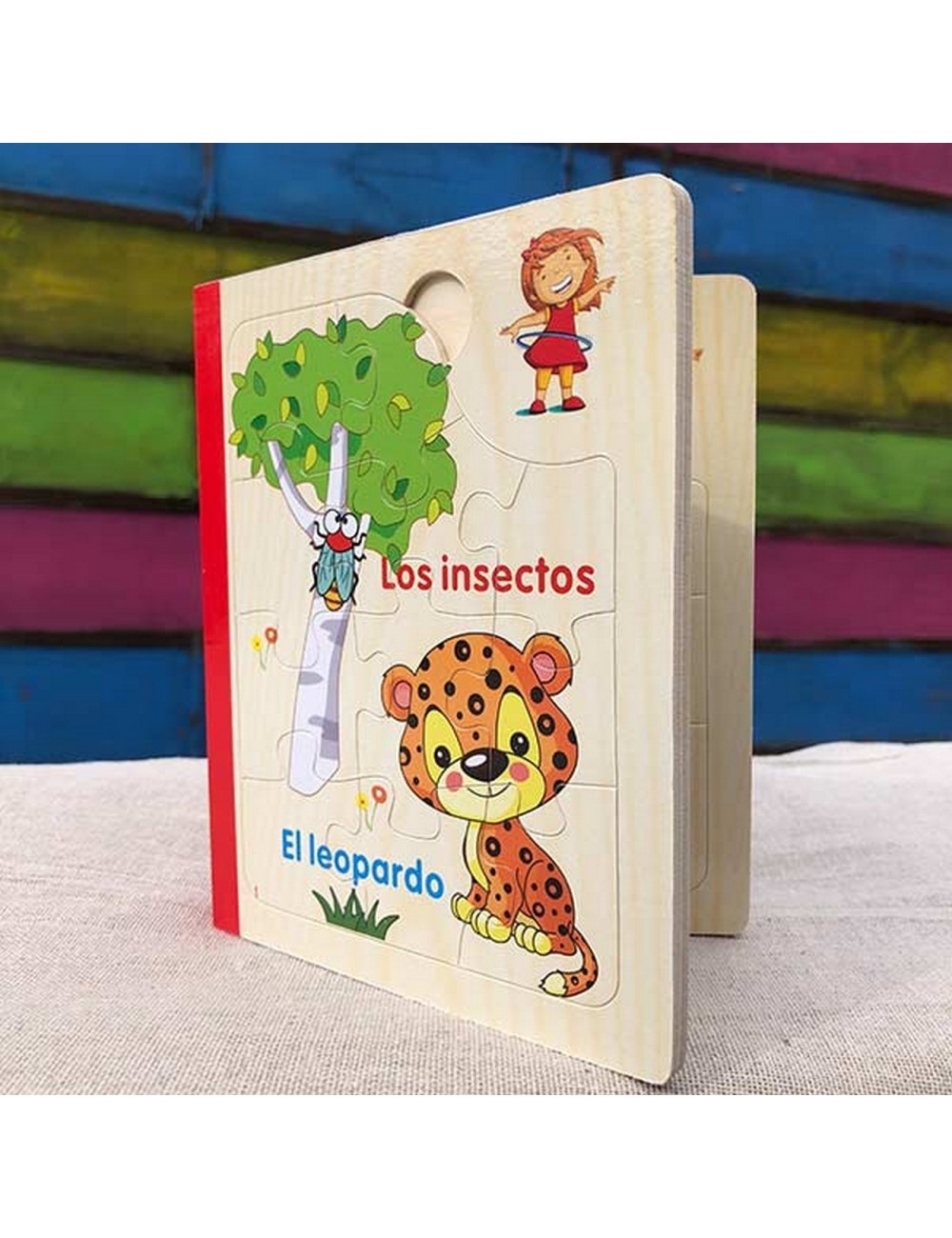 Libro Rompecabezas Animales Madera Juguete Aprendizaje Niños