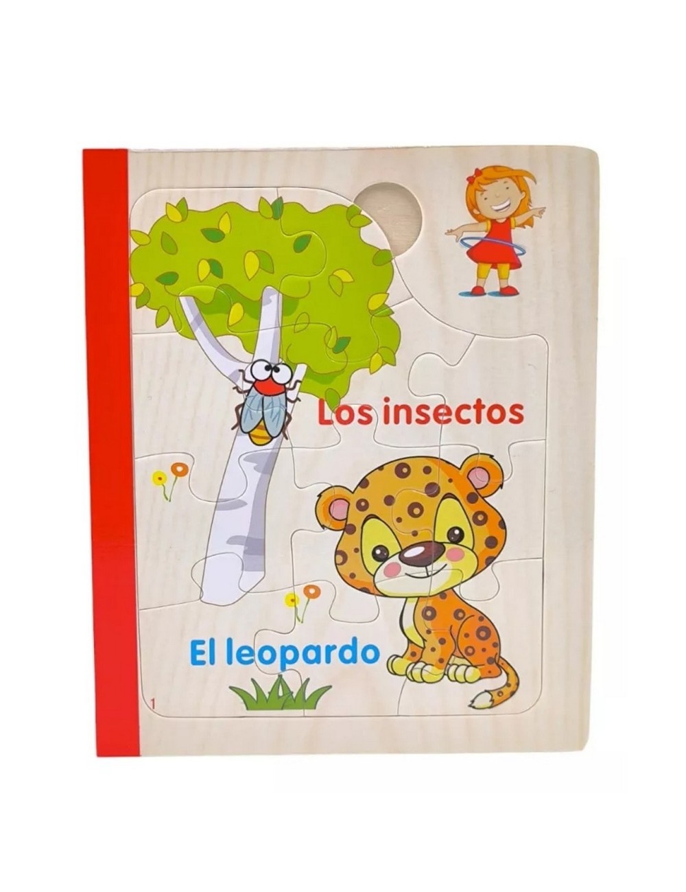 Libro Rompecabezas Animales Madera Juguete Aprendizaje Niños