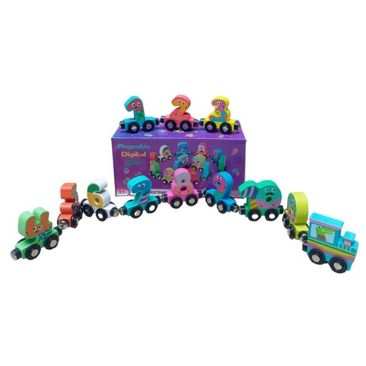 Tren Numeros En Madera Con Iman Niño Juguete Interactivo