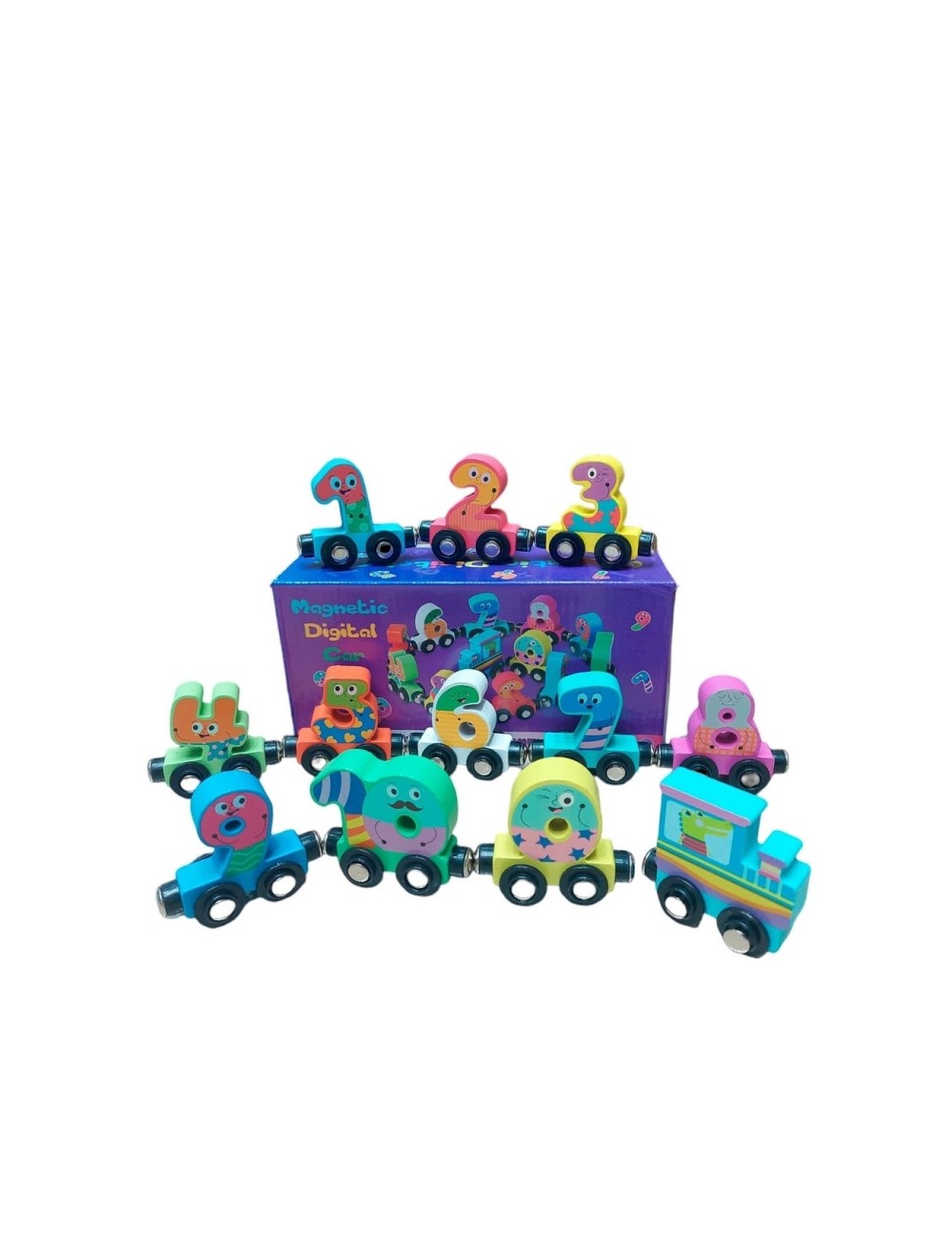 Tren Numeros En Madera Con Iman Niño Juguete Interactivo
