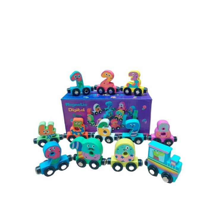 Tren Numeros En Madera Con Iman Niño Juguete Interactivo