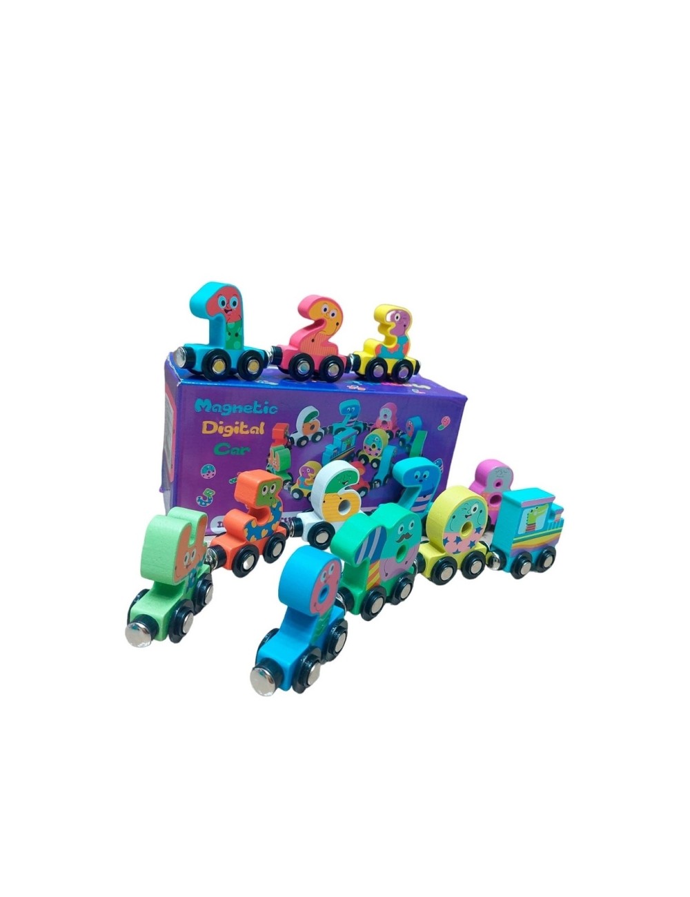 Tren Numeros En Madera Con Iman Niño Juguete Interactivo