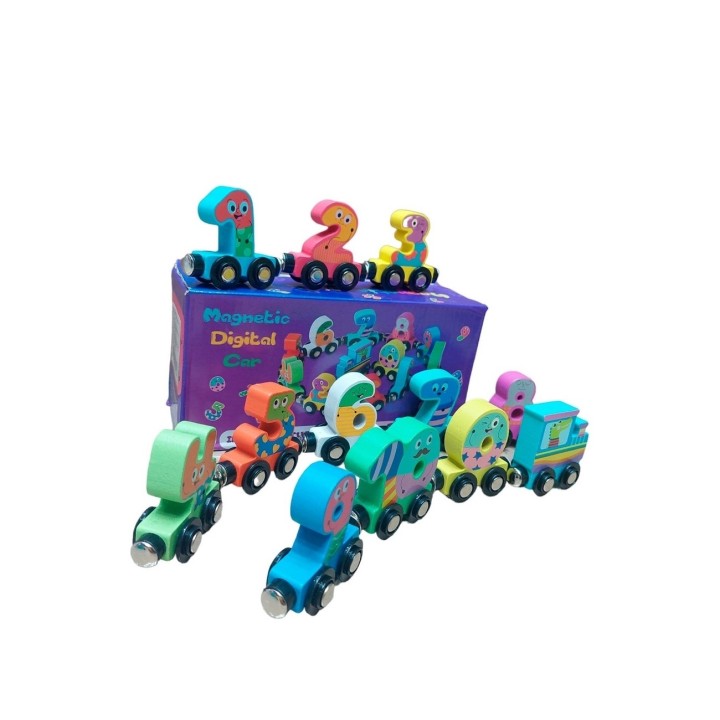 Tren Numeros En Madera Con Iman Niño Juguete Interactivo